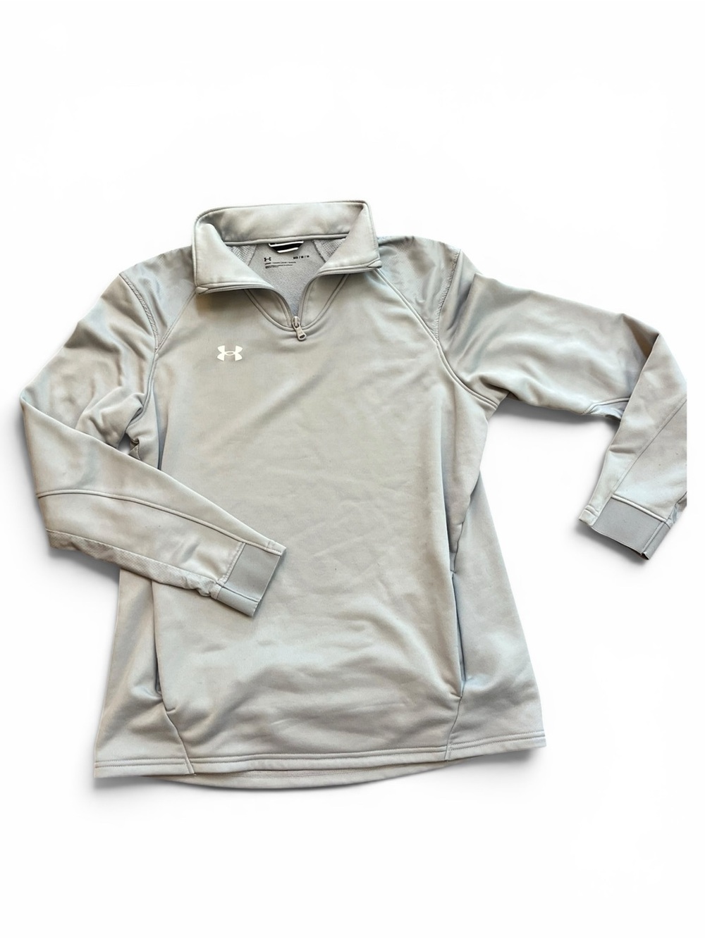 Men’s Under Armour Light Gray 1/4 Zip Tech Pullover